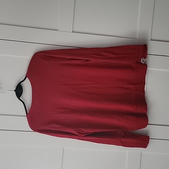 ❄️3/$25 Cherry Red Button-Up Cardigan Sweater - Picture 4 of 5